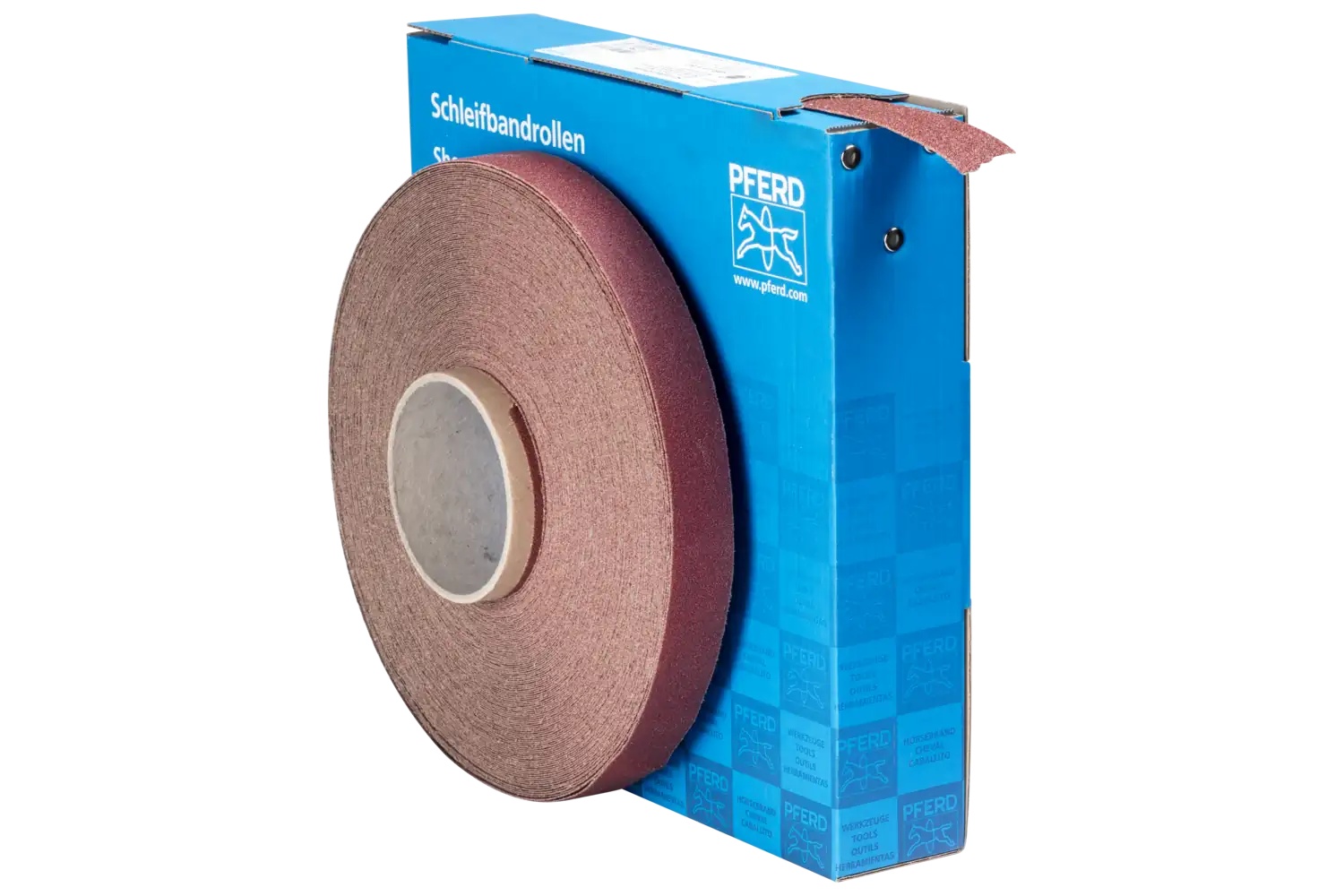 Picture of Pferd Shop Roll, Resin over Resin Heavy-Duty, 1" x 50 yards, 60 Grit, Aluminum oxide